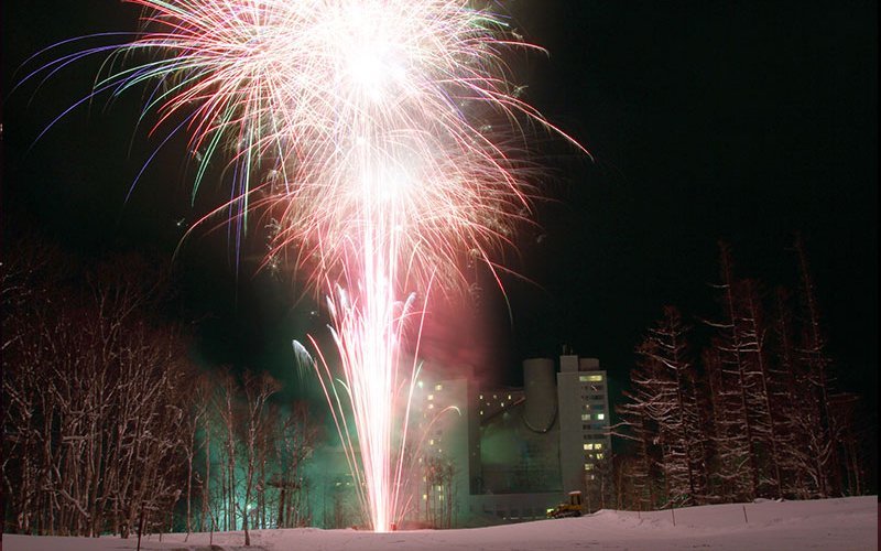 niseko village hilton fireworks chinese new year