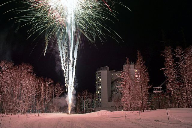 Niseko village fireworks medium